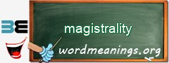 WordMeaning blackboard for magistrality